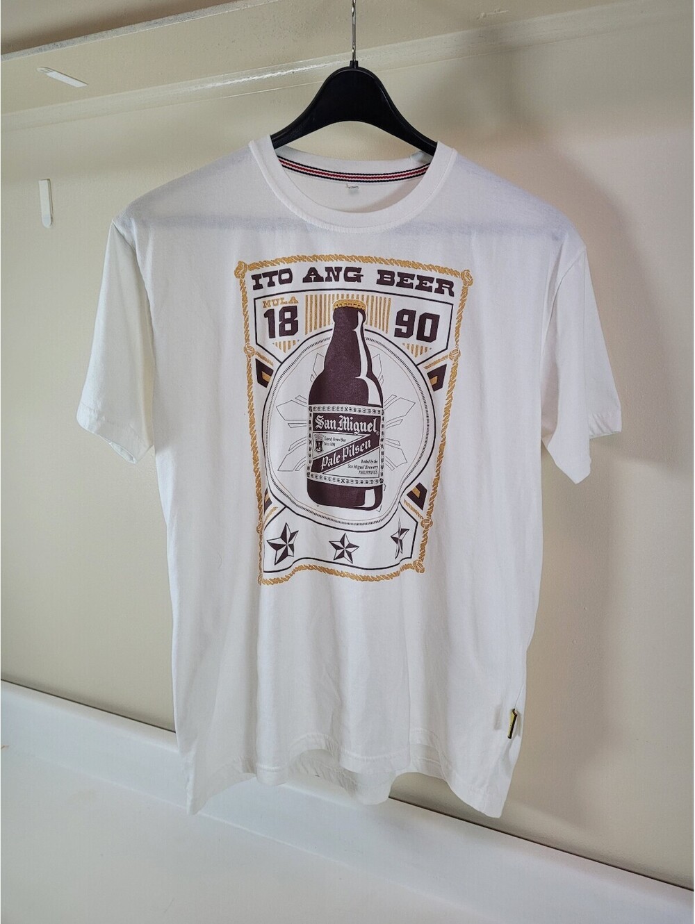 San Miguel Beer T shirt mens large white filipino beer graphic shirt